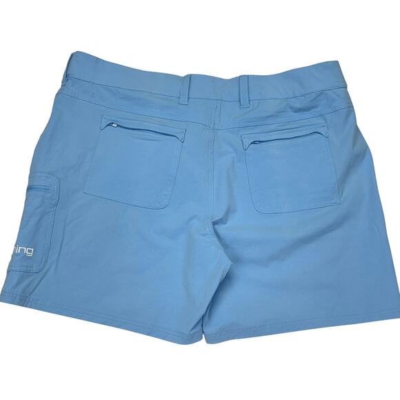 Huk Fishing Chino 6.5" Mens XXXL Blue Performance Shorts 44x6.5 Elastic Waist - Picture 2 of 16